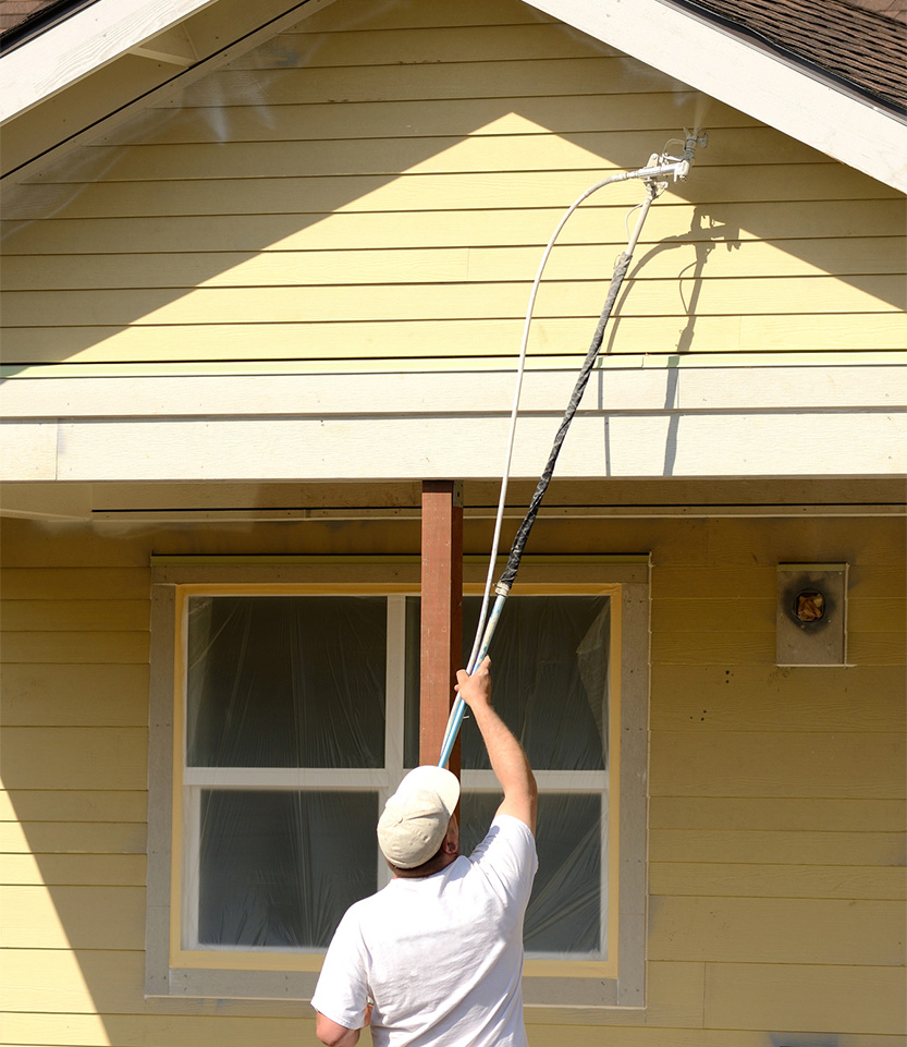 Professional Exterior Painting Family Watching Pro Painting House