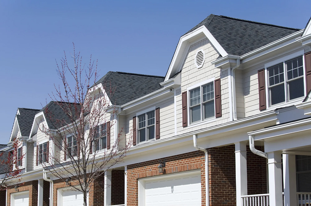 Townhomes Gutters DM Roofing HP