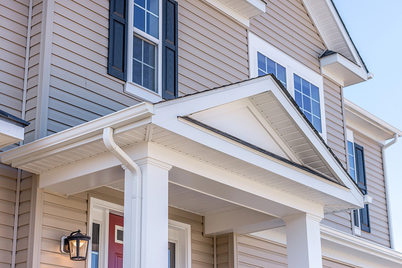 Vinyl siding covered home